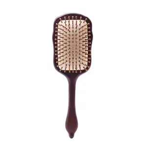 2023 unique exterior design wooden paddle brush sandalwood massage hair brush high quality air cushion comb factory direct sale