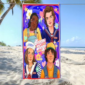 Toalla ChamXue, Toalla de Playa, Toalla de Baño, <span class=keywords><strong>Serie</strong></span> de TV Estadounidense, Secado Rápido, Absorbente, Toalla de Baño y Playa de Fibra Ultrafina, Dibujos Animados, Stranger Things - Product Image 4