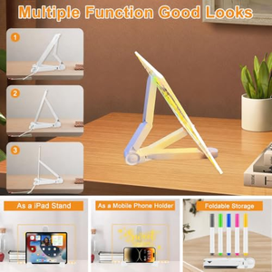Pizarra Luminosa LED con Soporte, Bloc de Notas Acrílico de Borrado en Seco, Diseño Moderno con Control Táctil - Product Image 4