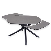 Meuble de luxe personnalisé, pieds métalliques, Table à manger extensible et en céramique, unités