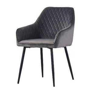 Chaise de salle à manger nordique de luxe en tissu velours rembourré pour restaurant, vente en gros OEM Italie - Product Image 2