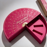 Boîte d'emballage personnalisée pour chocolats et noix, en papier spécial, demi-cercle, boîte cadeau gastronomique, vente en gros