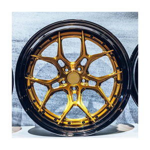 Ruedas Forjadas de Aleación de Aluminio de <span class=keywords><strong>2</strong></span> y <span class=keywords><strong>3</strong></span> Piezas, Acabado Cromado Dorado, 5X112 5x114.<span class=keywords><strong>3</strong></span>, 15-24 Pulgadas, para BMW y Porsche - Product Image 5