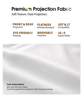 2025 nouveau lancé Wupro 120 pouces écran de Projection gonflable 4K UHD 16:9 PVC souple blanc mat Portable écran de projecteur extérieur