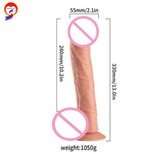 33CM Großer Weicher <span class=keywords><strong>Cyber</strong></span>-Skin <span class=keywords><strong>Dildo</strong></span> für Frauen Extra Größe Saugnapf Penis-Spielzeug - Product Image 2