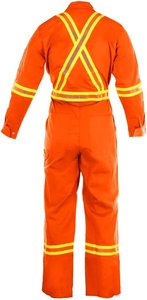 Combinaison Hi Vis résistante à la flamme <span class=keywords><strong>FR</strong></span> haute visibilité-88% C/12% N (<span class=keywords><strong>Medium</strong></span>, bleu marine) - Product Image 6