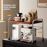 Support de four domestique à double niveau, multifonctionnel, durable, écologique, en métal, moderne et d'occasion, pour cuisinière à riz et rangement