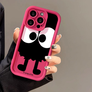 Custodia per telefono Goofy Big-Eyed Soot Ball dipinta, adatta per <span class=keywords><strong>Apple</strong></span> <span class=keywords><strong>iPhone</strong></span> 17 16 15 14 Pro Max, supporta la personalizzazione fai-da-te - Product Image 5