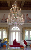 Lustre LED en verre personnalisé pour décoration intérieure, Bar, hall, projet de luxe, hôtel, luminaire suspendu