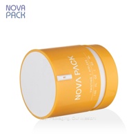 Pot à pompe sans air Twist Lock en plastique PP, couleurs jaune, rose, rouge, 50 ml, pour crème cosmétique, flacon pompe sans air
