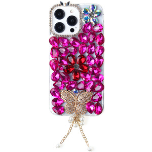 Creative Floral Butterfly Diamond Design TPU Shockproof Glitter Decoration KINGSOUL KS1277 Mobile Phone Cases for 15 Pro - Product Image 2