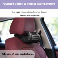 Nouveau coussin de soutien du cou de siège de voiture en forme de C EVA oreiller de Traction de tête de voiture avec oreillers de fonction de Massage du cou oreiller de Massage de voiture