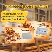 Cartes à gratter personnalisées pour événements promotionnels de boulangerie, livraison rapide, impression numérique sur carton