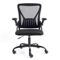 Chaise de bureau exécutive pivotante en maille avec accoudoirs relevables, petite taille, moderne, prix d'usine, pour bureau à domicile et salle de réunion