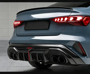 Kit de Carrocería para Audi <span class=keywords><strong>Q8</strong></span> 2020-2022, Actualización al Estilo <span class=keywords><strong>RS</strong></span> <span class=keywords><strong>Q8</strong></span>, Parachoques Delantero/Trasero, Difusor Trasero, Labio Delantero, Rejilla Delantera, Actualización de Parachoques - Product Image 3