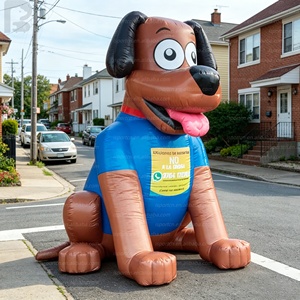 Modèle gonflable géant personnalisé avec logo, chien <span class=keywords><strong>teckel</strong></span> de dessin animé, mascotte publicitaire pour l'inauguration/événements de magasins d'animaux - Product Image 2