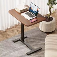 Escritorio de PVC Rectangular para el Hogar, Mesa de Estudio para Dormitorio, Mesa Auxiliar Plegable y Móvil, Mesa de Trabajo Ajustable en Altura, Simple