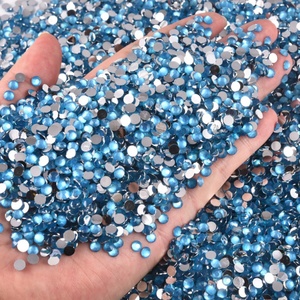 Oleeya Jelly Resin Neon 3mm 4mm 5mm Flat Back Non Hot Fix Resin Rhinestones Glow <b>Under</b> UV Light for DIY - Product Image 4