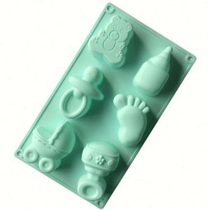 Moules écologiques pour la fabrication de bougies et de savons, logo personnalisé, moule en silicone à 6 cavités en forme de téton et de pied, outils de pâtisserie, moules OEM/ODM - Product Image 3