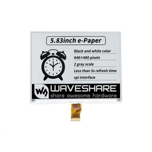 Écran E-Paper E-Ink brut de 5,83 pouces, 648x480, noir/blanc, SPI, sans carte de circuit imprimé - Product Image 1