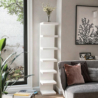 AILICHEN Simple Mobilier de Maison Moderne Bibliothèque en Bois Étagère de Rangement en Chêne Bambou Acier pour Salon Chambre École Hall