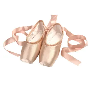 专业染色芭蕾舞足尖舞鞋芭蕾舞鞋拖鞋，带脚趾垫，适合女孩和女性