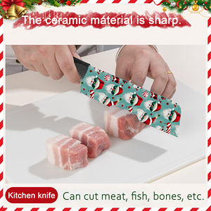 Cuchillo de Chef Pequeño en Stock, Hoja de Cerámica Personalizada, Mango de Plástico para Uso en Cocina, Venta Caliente, Hecho a Mano, Comercial, Entrega Rápida - Product Image 2