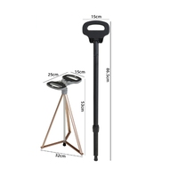 Portable tabouret canne siège pliant réglable en aluminium télescope marche bâton béquille et chaise pour les personnes âgées escalade en plein air randonnée