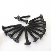Tornillos para paneles de yeso de acero con fosfato negro OEM 2026, cabeza plana, rosca gruesa, fresa cruzada, M6 30 DIN 2.5 pulgadas