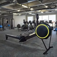 Máquina de remo de resistencia al viento, gimnasta plegable, equipo de Fitness comercial, ajuste de resistencia inteligente, estudio de gimnasio