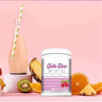 Poudre Multi-Collagène L-Glutathion Gluta Glow Sparkle pour l'éclaircissement et l'anti-âge de la peau, supplément pour un éclat radieux