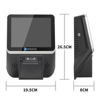 Mini terminal de point de vente à vendre, Android ou Windows en option, petit terminal de point de vente mural avec imprimante thermique