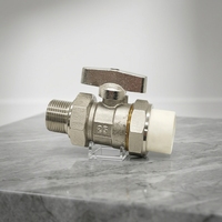 Vanne à boisseau sphérique PPR XingFu à commande manuelle, filetage mâle, en cuivre électrolytique, pour eau, tailles de raccordement 1/2 et 3/4 pouces, OEM DN15-25