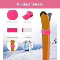 Sangles de ski en EVA personnalisées avec logo, colorées, à scratch, pour snowboard, vente en gros d'usine, pour activités hivernales en extérieur