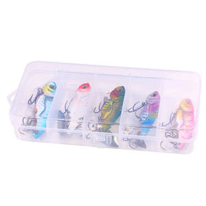 Lot de 5 leurres de pêche <span class=keywords><strong>VIB</strong></span> en métal avec boîte à accessoires, leurres durs vibrants à lame rotative pour la pêche au bar, au brochet, en eau salée et en eau douce - Product Image 4
