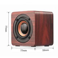 Haut-parleur Bluetooth miniature en bois personnalisé, très demandé, avec caisson de basses stéréo, idéal pour les cadeaux promotionnels et d'affaires