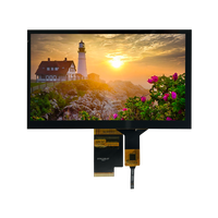 Écran LCD TFT 7 pouces lisible en plein soleil, FHD 800x480/1024x600, écran tactile capacitif IPS, panneau d'affichage TFT LCM 7''