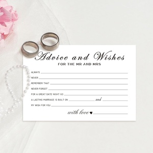 Cartes de conseils et de vœux pour les nouveaux couples, M. et Mme, la mariée et le marié, les jeunes mariés - Product Image 3