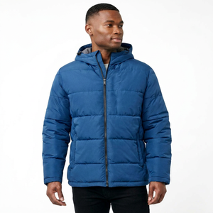 Chaqueta Acolchada con Capucha para Hombre, Abrigo de Invierno Ligero y Cálido para Uso Casual al Aire Libre - Product Image 1