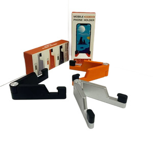 Aluminum Alloy V Shaped Phone Holder Compact Portable <b>Foldable</b> <b>Desk</b> Stand Lazy Metal Mobile Phone Support - Product Image 5