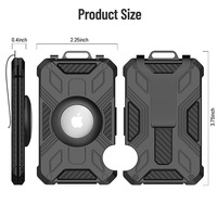 Portefeuille en métal anti-RFID avec pince à billets, emplacement réservé pour Apple AirTag, porte-cartes en aluminium, étui pour badge d'identification, pour cartes bancaires, pour hommes