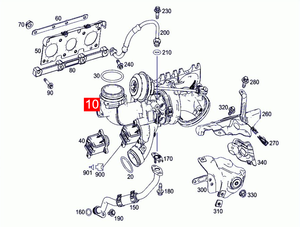 Nouveau Turbo Amélioré CLS 63 <span class=keywords><strong>AMG</strong></span> S-MODELL 4MATIC Turbo à Roulement à Billes 2760901480 Superchargeur Hybride Benz - Product Image 6