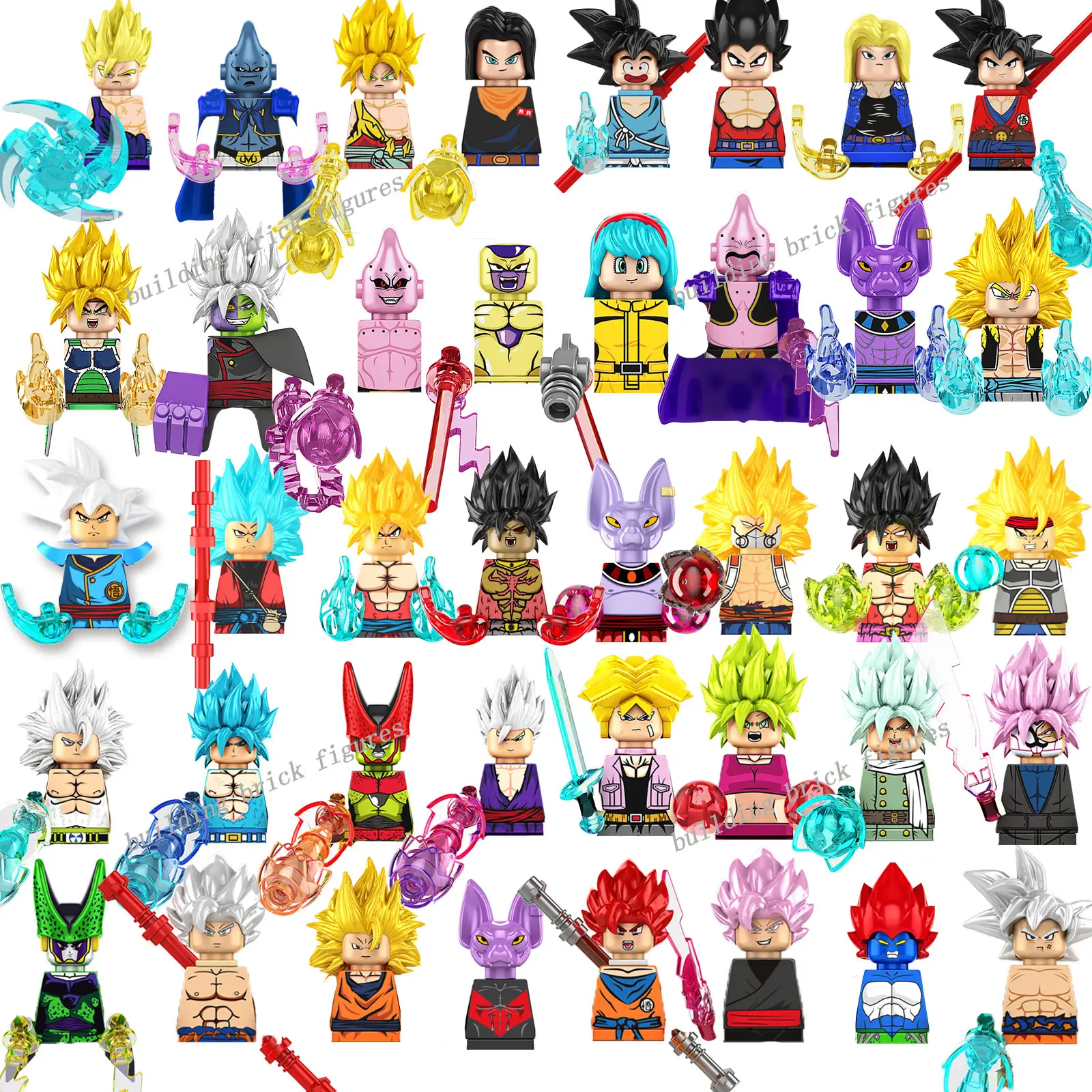 Japanese DBZ Dragon Son Goku Vegeta Ball Mini Building Block Figure Toys KF6195 KF6193 KF6181A KF6182A