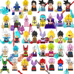 Japanese DBZ Dragon Son Goku Vegeta Ball Mini Building Block Figure Toys KF6195 KF6193 KF6181A KF6182A