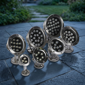 ไฟน้ำพุ LED 48W - โคมไฟสแตนเลสคุณภาพสูงและกระจกนิรภัยสำหรับการแสดงน้ำแบบไดนามิกขนาดใหญ่ - Product Image 3
