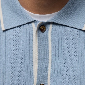 Wholesale High Quality Printed Breathable Quick Dry Knitted <b>T</b>-<b>shirt</b> Men Summer Thin Blank Fashionable Trend Stand <b>Collar</b> <b>T</b>-<b>shirt</b> - Product Image 4