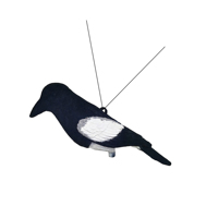 Décoy de Corbeau Floqué 3D Réaliste en Plastique PE, 38 cm, pour Chasse en Extérieur et Jardin - Décoy de Pie Floqué