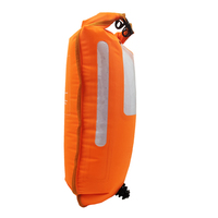 Boya flotante de superficie de buceo para entrenamiento de natación, boya flotante inflable de nailon de PVC, bolsa seca, mochila para agua abierta