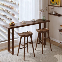 Table de bar carrée moderne et silencieuse en bois massif avec chaise confortable pour salon, restaurant commercial ou gîte