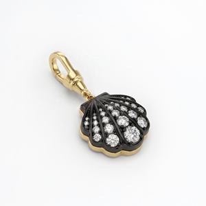 Pendentif en argent sterling 925 plaqué or 18 carats avec zircon cubique - Product Image 1